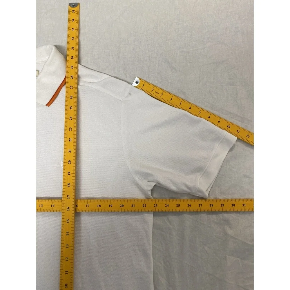Tommy Bahama Polo Shirt XL‎ White 1/4 Zip Short Sleeve Pima Cotton Casual
